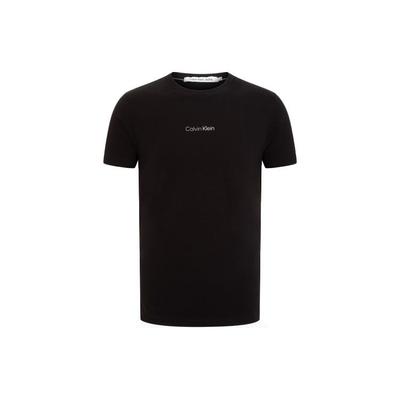 Casual Crew Neck Rubber Logo Short Sleeve T-Shirt Men Tops Black J319782-BEH