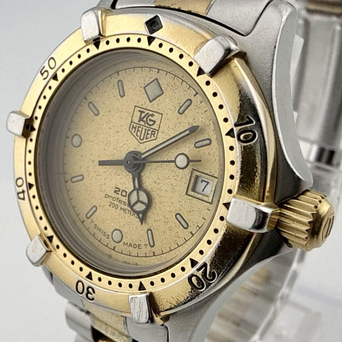 Used TAG HEUER 964.008 Professional 2000 Ladies Watch Quartz Working Item Battery Replaced [T433]