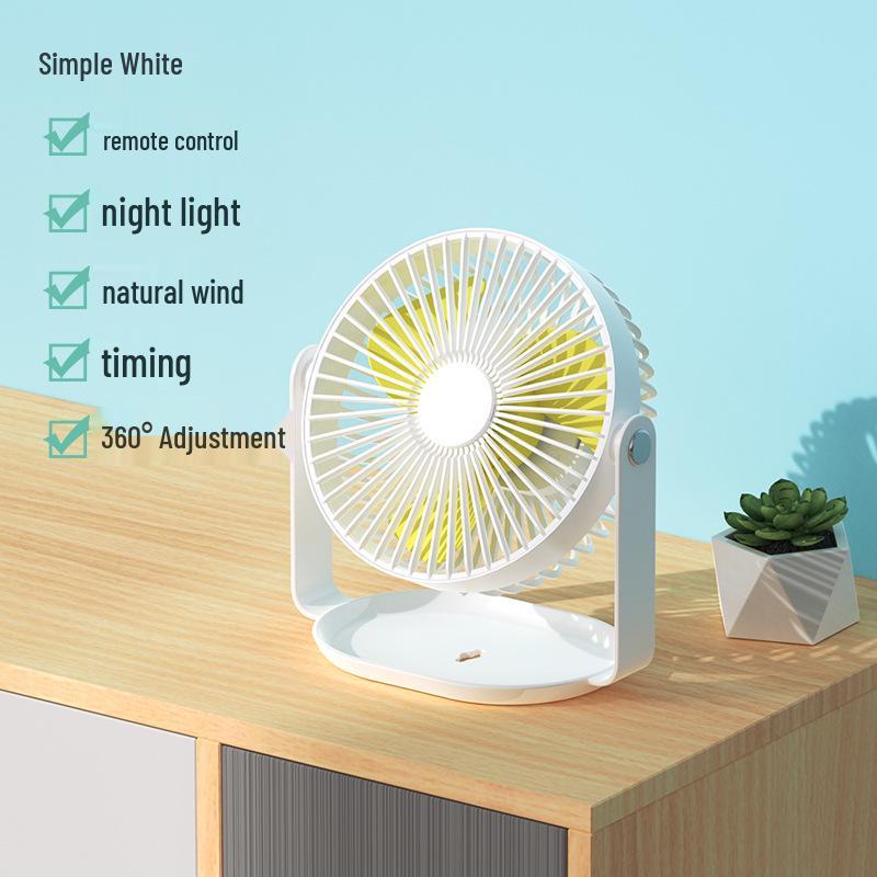 

Silent Rechargeable USB Desktop Fan - High Power, Long Battery, Portable for Office, Dorm, or Outdoor Use 2400mAh Battery белый