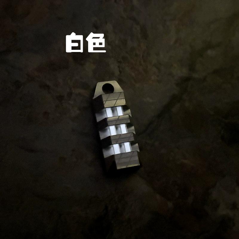 Self-luminous Titanium Alloy Tritium Tube Luminous Velcro Morale Badge Keychain Tritium Gas Pendant Necklace Pendant Car Sticker