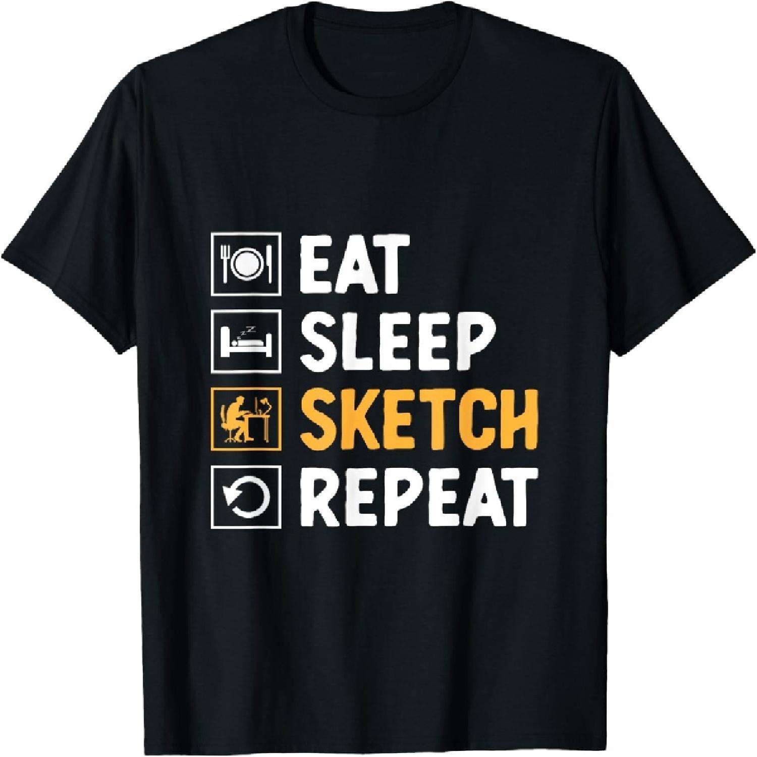 

Eat Sleep Sketch Animation Draw Sketch Animate Storytelling T-Shirt XXXXXL різнокольоровий
