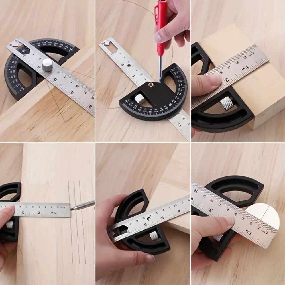 Adjustable Angle Plate Angle Ruler Protractor Multi-angle Measurement Tools  Construction Tools