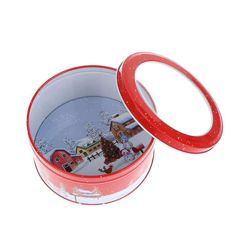 Christmas Tinplate Candy Box Santa Claus Tin Reusable Chocolate Storage Case For Gift Storage Home Cookie Packaging Box