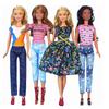 4 Stuks Pak Casual Mode Jumpsuits Jurken Top plus Broeken ontworpen voor Poppenkleding 30cm Accessoires ontworpen voor 1/6 Meisjespop Speelgoed
