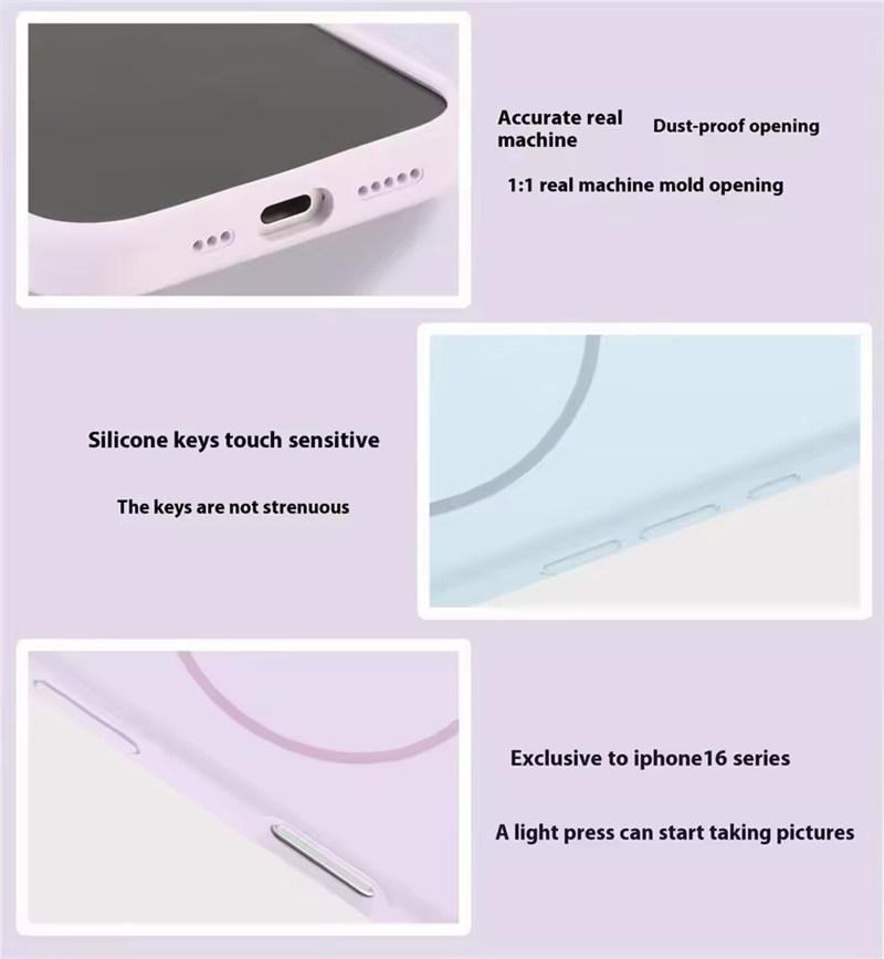 High Quality Liquid Silicone For Magsafe Case For iPhone 17 16 15 14 13 12 Pro Max Plus Magnetic Wireless Charger Fundas Protector Cover