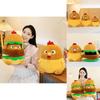 Adorable Hamburger Chicken Plush Toy Cute Yellow Chicken Doll With Soft Filling