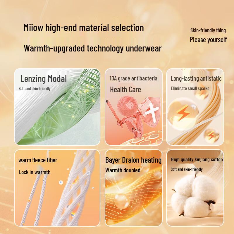 Miiow Men's Modal Fleece-Lined Thermal Underpants