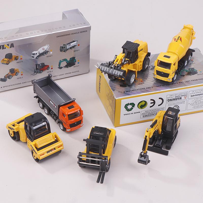 Alloy Engineering Car Model Excavator Dumper Dump Truck Loader Bulldozer Tractor Collection Toys For Kids Gifts