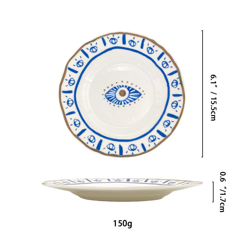 Kreative Augen Wandhängeplatten Retro Schmuckschale Kunst Wohnzimmer 8-Zoll Hängendes Schmuckaufbewahrungstablett Heimdeko Artikel
