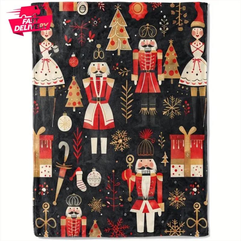 Christmas Blanket Reindeer Holiday Gifts Winter Holiday Decor Xmas Gift Ideas Festive Xmas Santa Claus Decor Gift