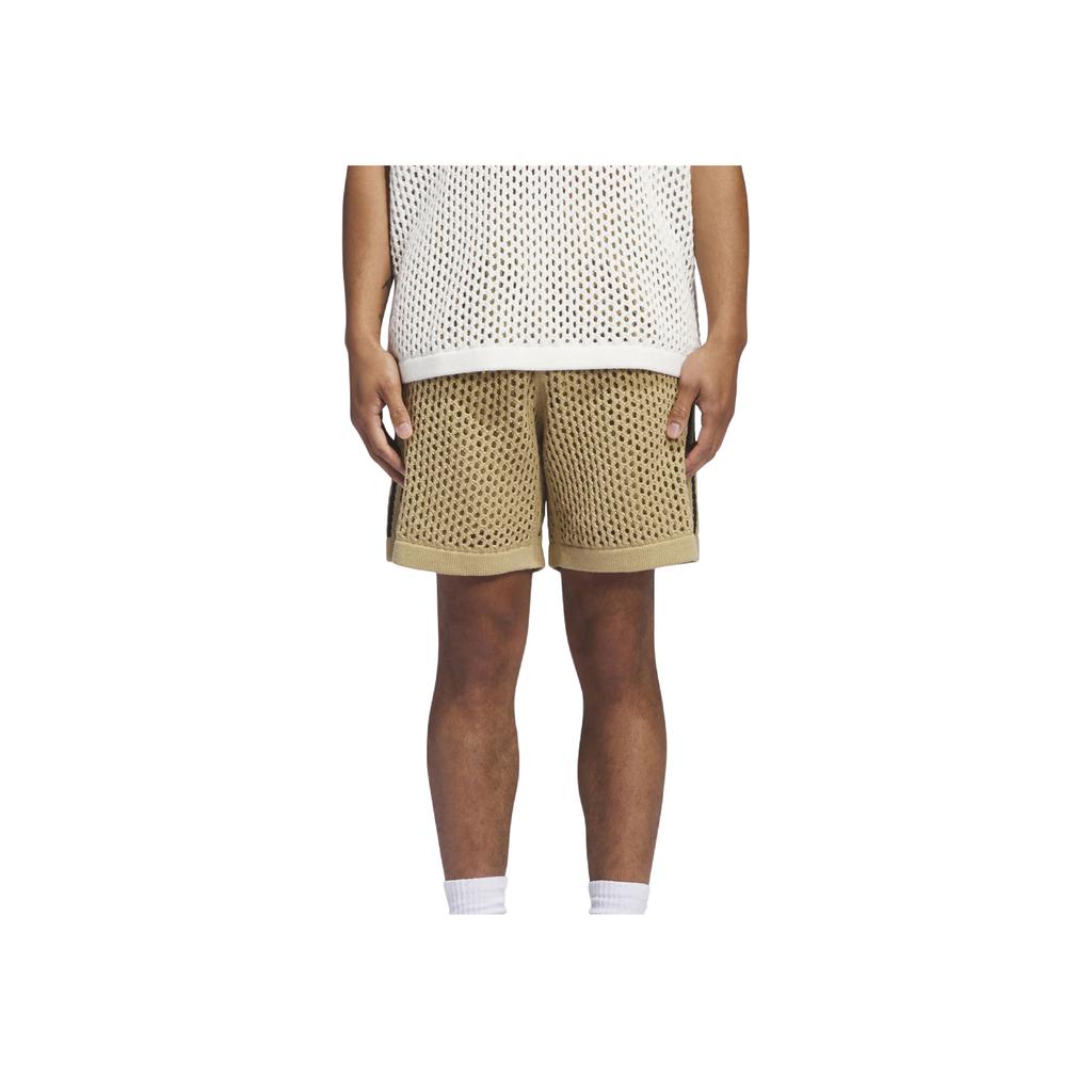Adidas X Edison Chen Crochet Shorts Brown Unisex Streetwear JD7114