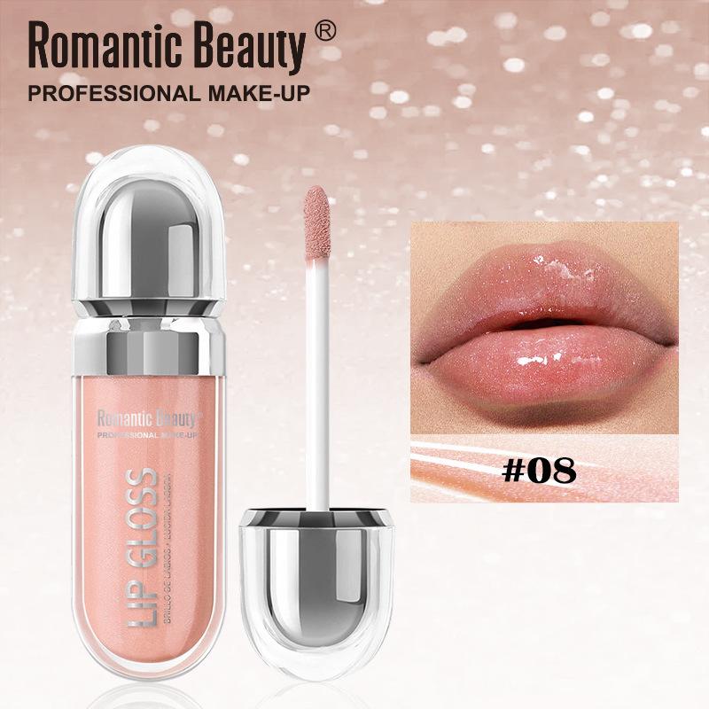 

Mirror Pearlescent Lip Gloss Shimmer Plump Lip Gloss Easy to Color Lip Glaze Long-Lasting Liquid Lipstick Plumping Lip Oil 8