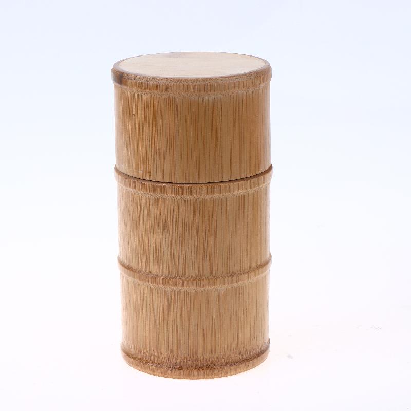 Натуральная бамбуковая коробка для хранения продуктов, коробка для хранения чая, орехов, специй, чайная банка, экологичный органайзер, банка, кухонные контейнеры M