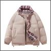 Teen Stand Collar Cotton Jacket - Trendy Padded Outerwear for Junior & High School Boys