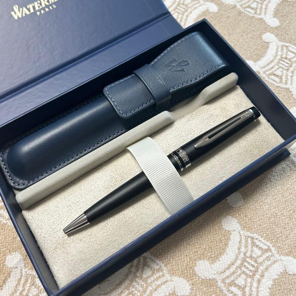Used Waterman Matte Black Ballpoint Pen