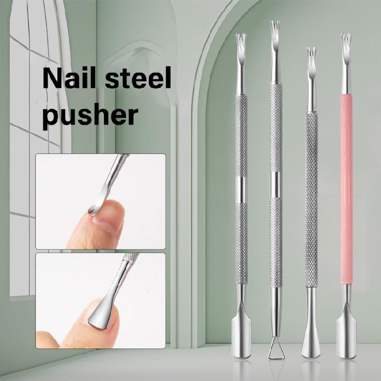 Double Ended Cuticle Pusher Cuticle Trimmer with Fork Nails Polish Remover Cuticle Remover Tool