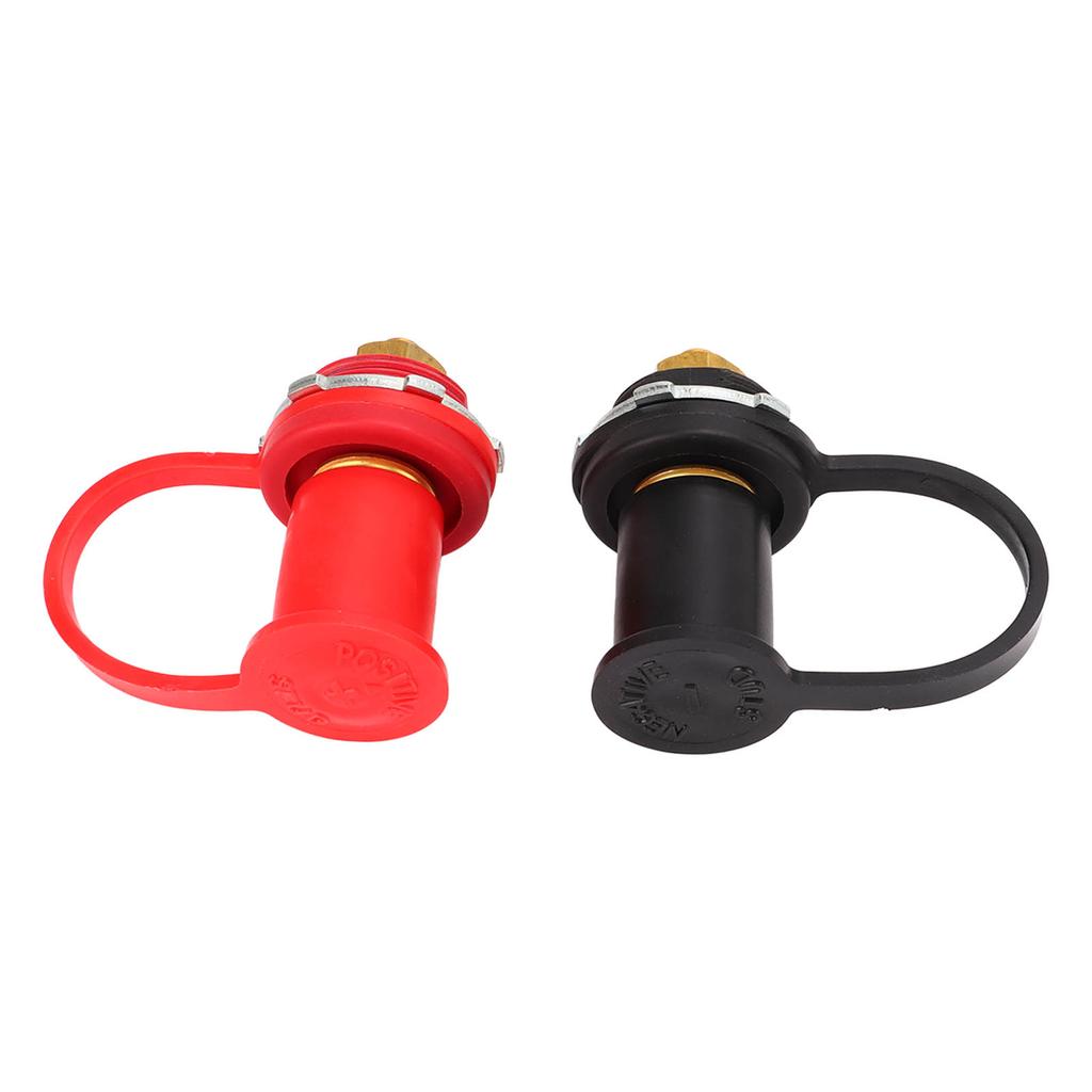 1 Pair 3 8 Inch Stud Black Red Car Battery Charger Post Brass Remote Battery Terminal for Trucks Boats ATVs