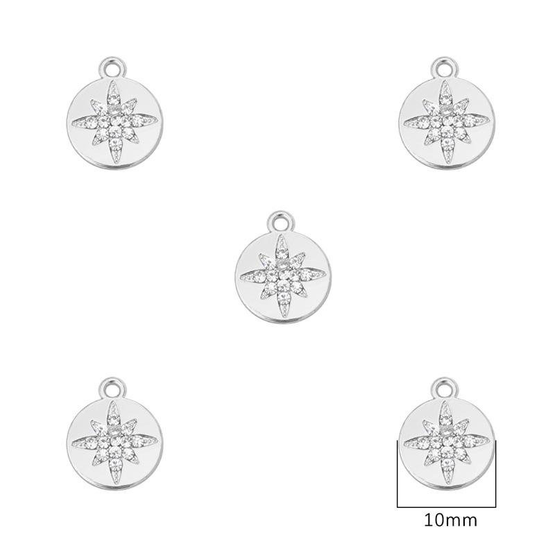 Enchanting Silver Tulip Hexagram Bow Star Rose Pendant for DIY Beading
