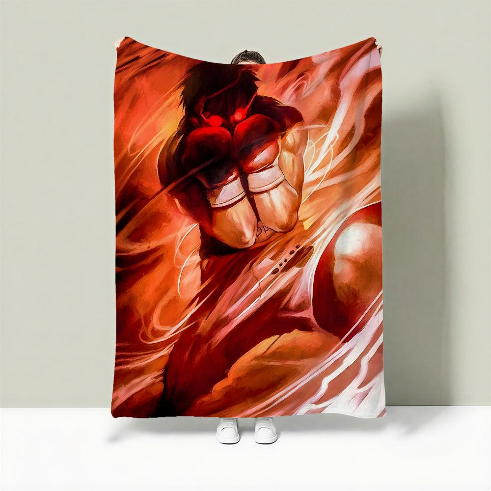 Anime H-Hajime no Ippo Throw Lightweight 240g Flannel Blanket Soft Skin-friendly for Summer Cooling 75X95CM