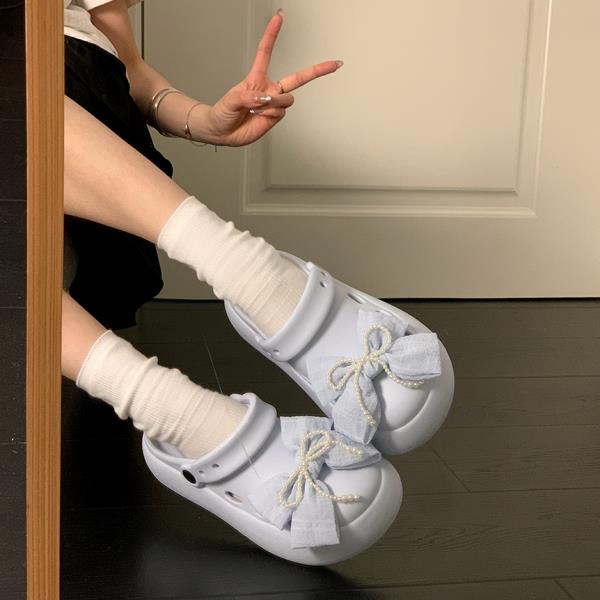 

Модные домашние тапочки на платформе женские роскошные туфли шлепанцы с закрытым носком с бантом-бабочкой дизайнерские летние милые шлепанцы с бантом-бабочкой 35