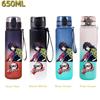 650ML Demon Slayer Water Bottle Anime Cartoon Characters Drinking Cup Portable Outdoor Sports Plastic Leak-proof Water Bottle