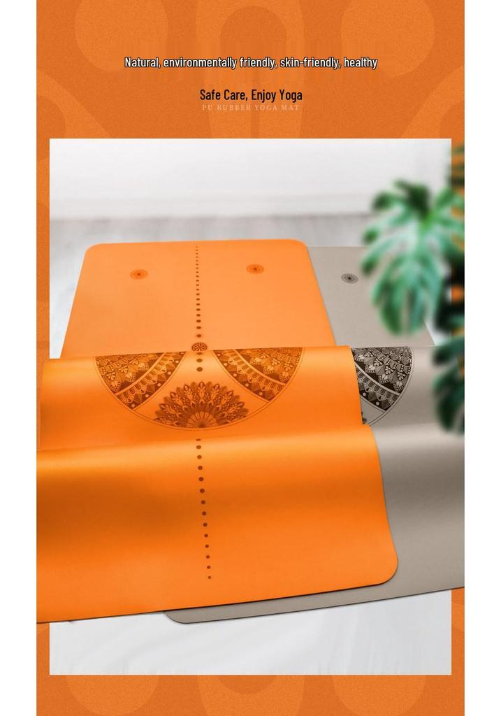 Exquisitely Carved Non-Slip Dual-Sided Yoga Mat - Sweat-Absorbing Natural Rubber for Home & Studio Use