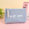 Korean Style Girly Coin Purse & Makeup Bag with Zipper