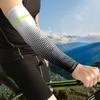 One Pair Sports Sleeve Lightweight Breathable Unisex Ice Silk Compression Arm Sleeve for Cycling Sun Protection White L