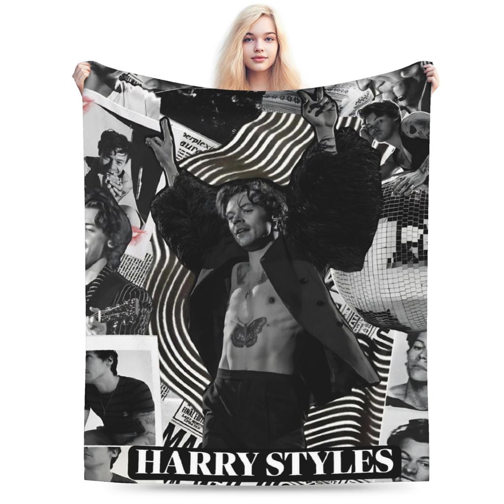 Super Soft Harryed Stylesed Kiss All the Time Throw Blanket Premium Fleece Flannel Blanket Fuzzy Plush Blankets All Season Use