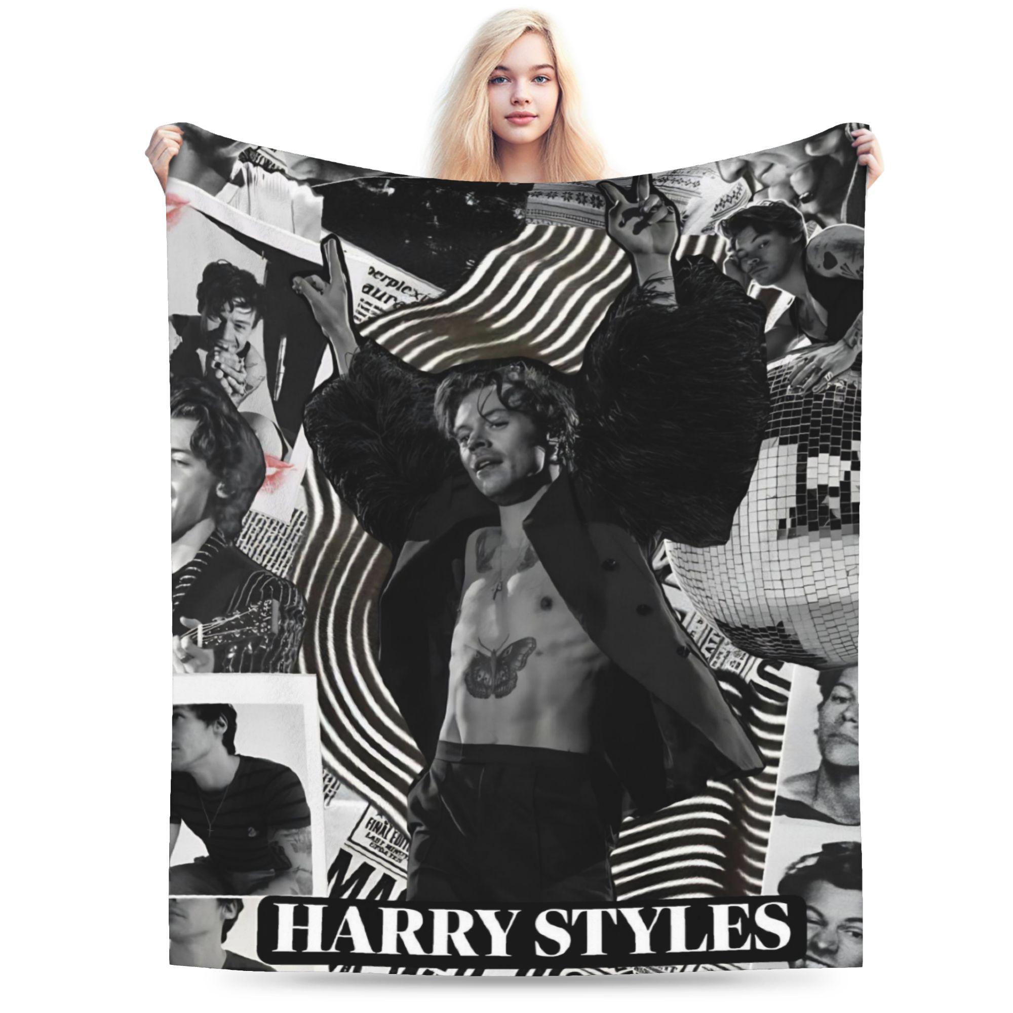 

Super Soft Harryed Stylesed Throw Blanket Premium Flannel Fleece Lightweight Bed Blanket Cozy Warm Blankets All Season Use 75x100cm (30x40inch)