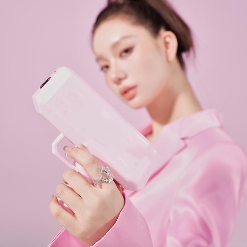 Ring Female Niche Design Reverie Silver Zircon Love Ring Adjustable Opening Ring Female