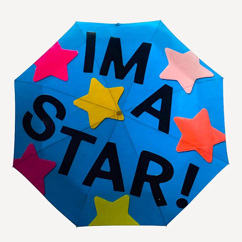 

1PC Star Badge Automatic Open/close Umbrella with 8-Rib Structure for Women/Men, All-Season Use - Travel Essential, Stylish Accessory, Highquality Fab