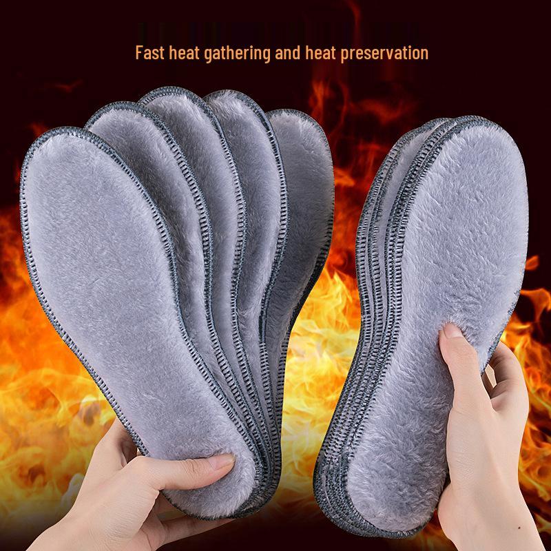 Plush Fleece Insoles: Super Warm and Breathable for Men & Women
