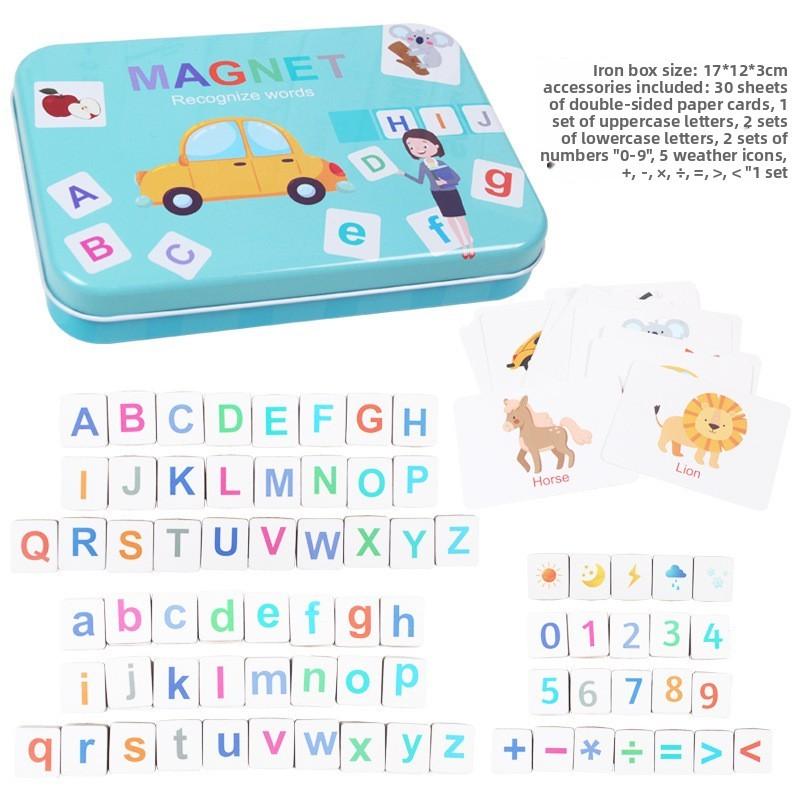 Word Wooden Magnetic Puzzle For Kids Educational Toy Learning Alphabet Set Play