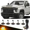 For Silverado 2500 HD 2020-2024 Front Grille Smoky LED Light Raptor DRL Lamp 5x