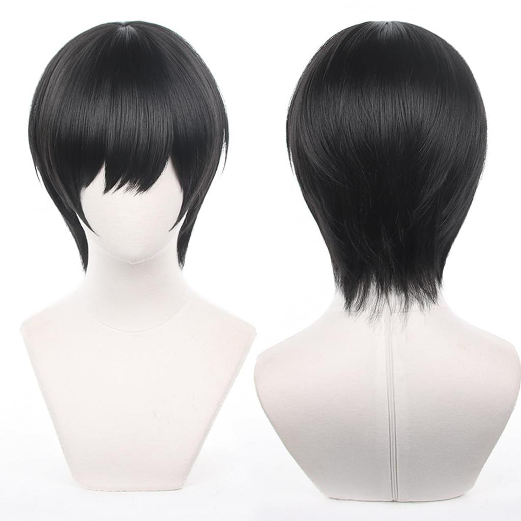 Hirofumi Yoshida Cosplay Wig, Heat-Resistant Wig with Wig Net, Perfect for Christmas, Halloween, Parties, Cultural Festivals, School Festivals, and Ph