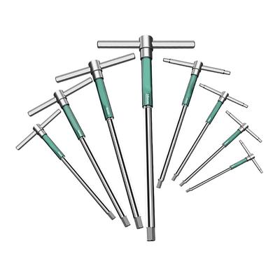 Sechskant T-Griff Steckschlüssel Tiefe Ausführung Nussdreher T-Schlüssel 2 mm bis 10 mm Sechskant Schlüssel Stange T-Form