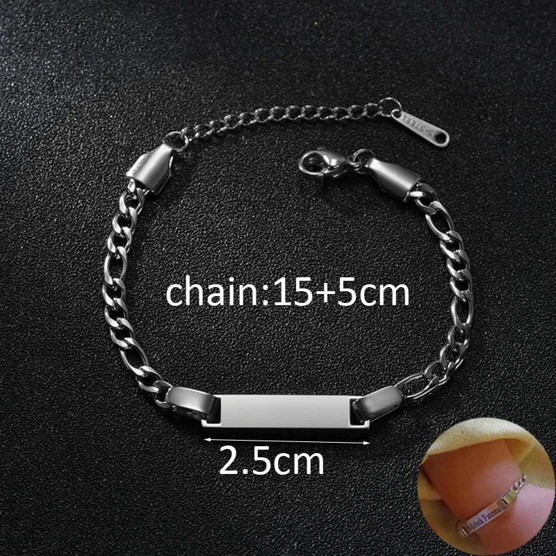 Letdiffery Personalized Eyes Photo Bracelets Stainless Steel Custom Laser Engrave Picture Name Date Men Women Kids Bracelet Gift
