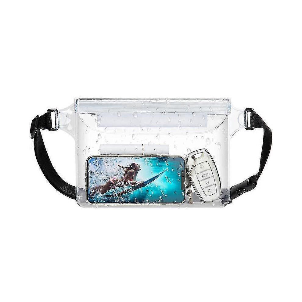 Waterproof Phone Pouch Clear Cellphone Dry Bag with Waist Strap Essentials for Cruise Travel Beach Pool