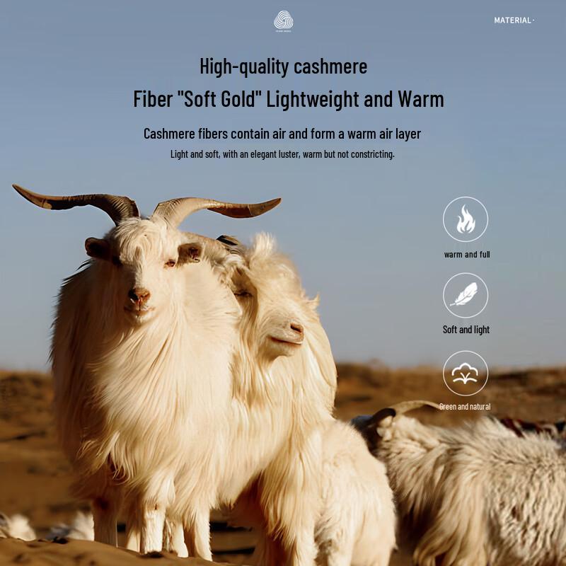 FIRS Men's Cashmere Blend Round Neck Pullover Sweater