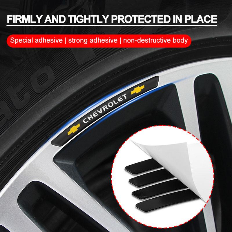 4Pcs Auto Wheel Hub Badge Tire Rim 3D Stickers Car Accessories For Chevrolet Colorado Cruze Captiva Malibu Trax Aveo Camaro Sonic Tahoe Impala Equinox