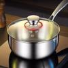 ZISIZ 20cm Stainless Steel Non-stick Yukihira Saucepan with Lid