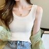 Women Vest Quality Knitted Camis U-neck Sleeveless Tank Tops Casual Solid Color Casual Basic Camisole for Female Summer