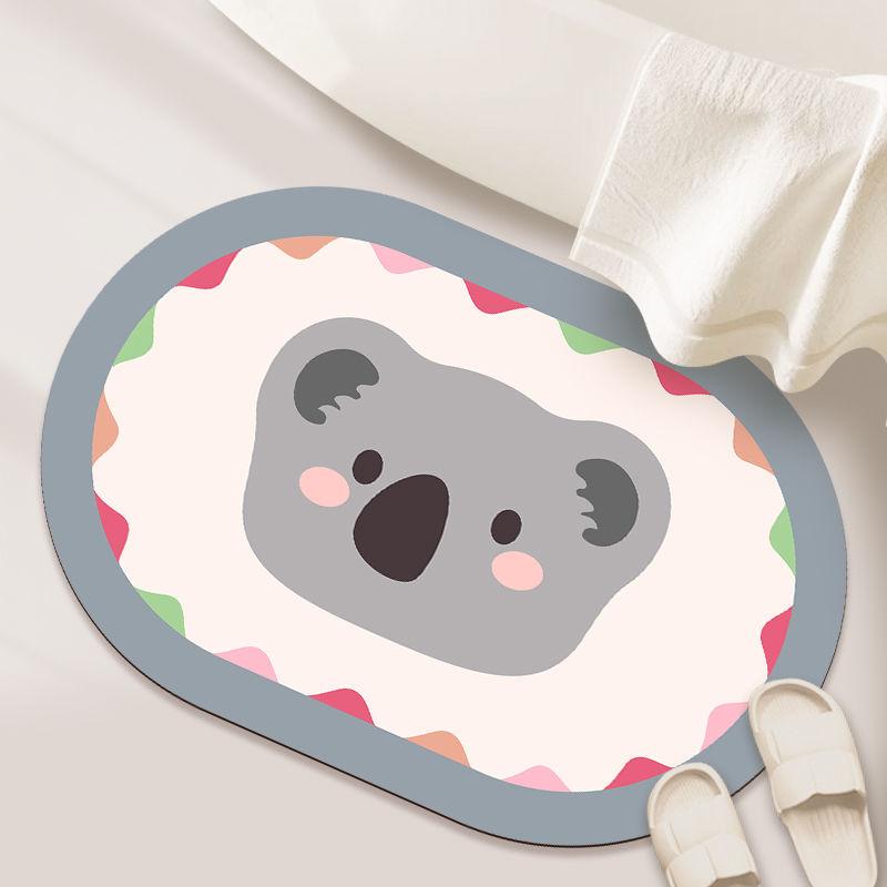 

Диатомовый грязепоглощающий коврик для пола ванная комната туалет дверь нескользящий быстросохнущий обитый туалет туалет небольшой ковер для дома 40X60cm 15.7X23.6in