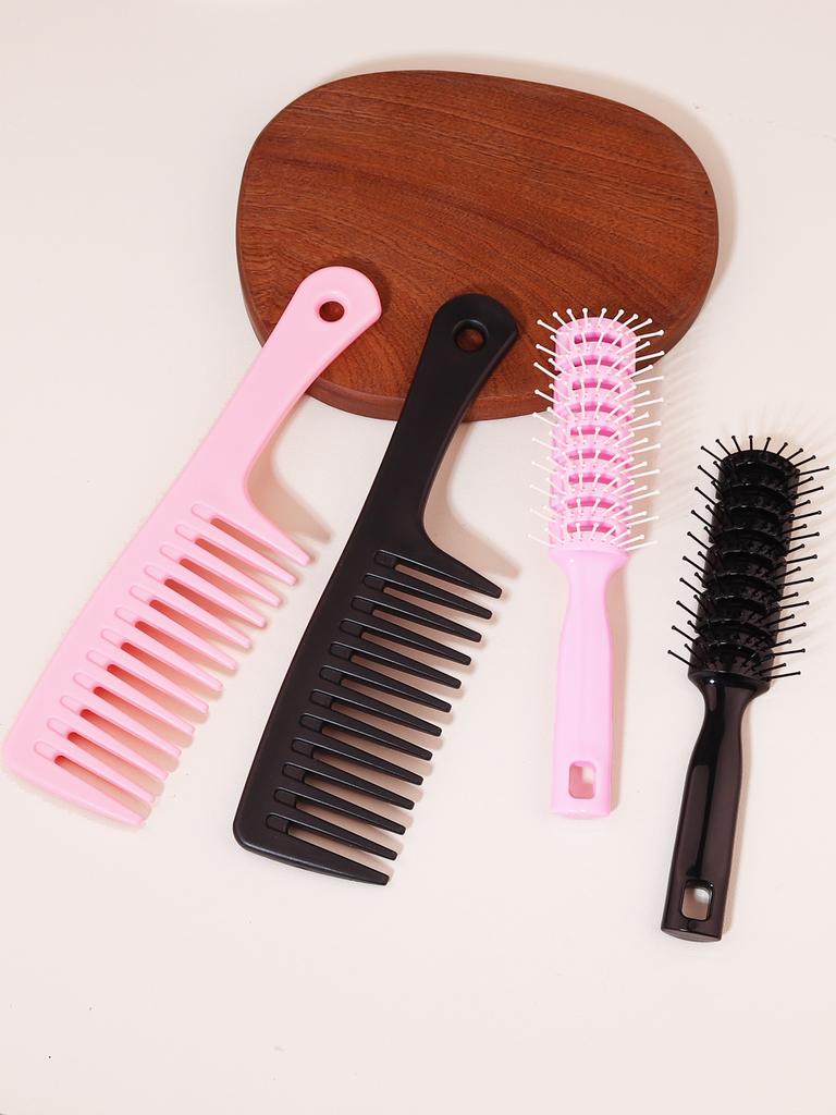 2pcs Massage Combs Fluffy Hair Brushes, Salons, Professional Beauty Hair Massage Styling Hair Combs Special for Real Hair Wigs