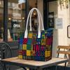 Ethnic Pattern Tote Bag Fashion Casual Portable Large Capacity Daily Use Shoulder Bag