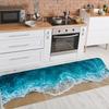 1PC Beach&Wave Pattern Door Mats Kitchen Rugs Non-Slip Pop Design Living Room Rugs Bath Mat Carpet for Home Sink Laundry Decor