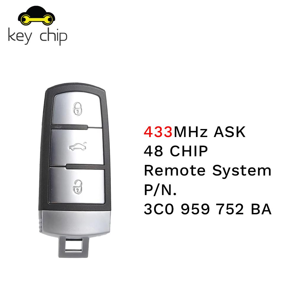 KEYCHIP  For VW Passat B6 3C B7 Magotan CC 3/4 Buttons Replacement Remote Car Key Shell Case Fob 2006 2007 2008 2009 2010 2011 3 buttons