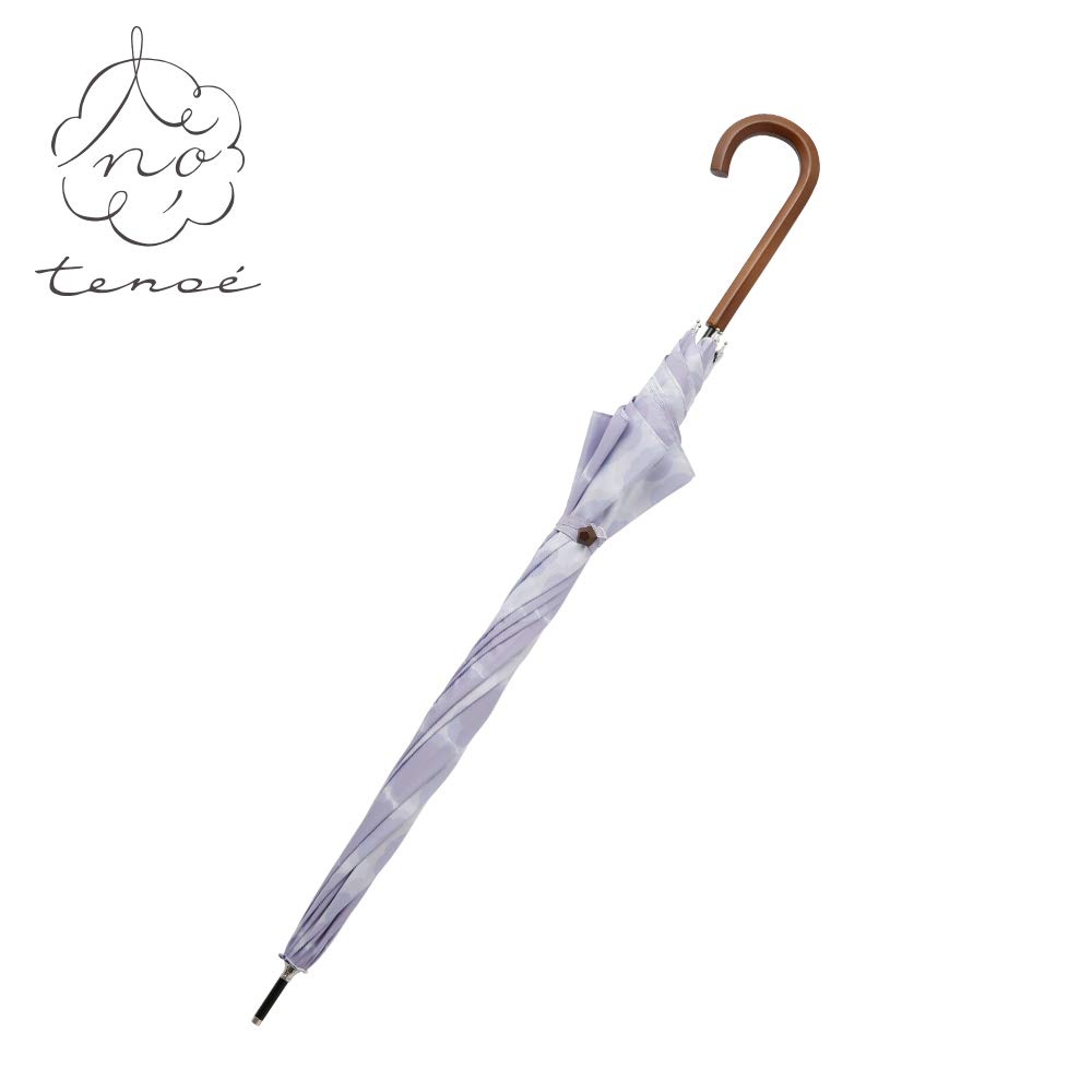 Ogawa Long Perfect for Drowsy Over UV with Buttons Women's Umbrella, Lightweight, 310g, 60cm, 7-Rib, "tenoé" Casual, Afternoons, Jump-Style, 90%