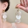 Boucles d'oreilles à pampilles style bohème Boucles d'oreilles pendantes avec motif pétale Boucles d'oreilles pendantes en nacre style coréen Vacances